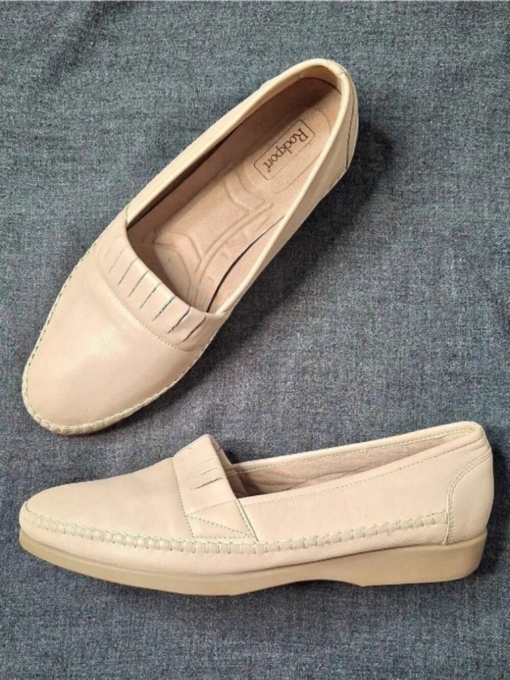 Rockport Tan Leather Comfort Loafers Slip On Shoes 9W